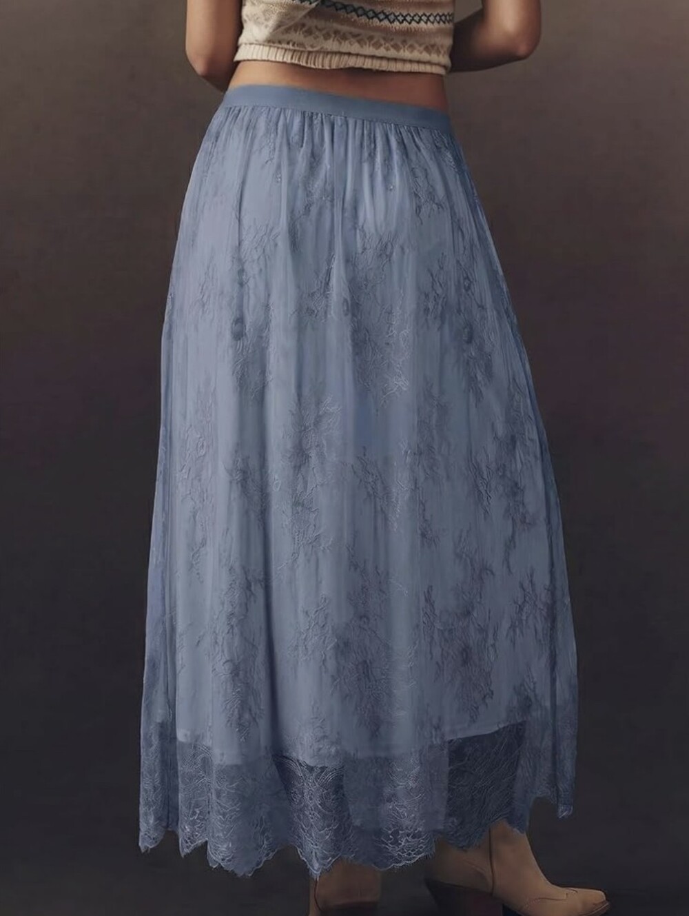 Bohemian Lace Maxi Skirt - Picture 3 of 5